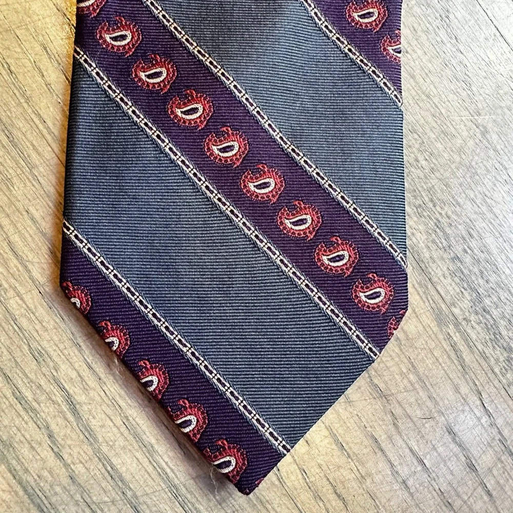 Ferrell Reed for Nordstrom Paisley Necktie Silk Striped Classic‎